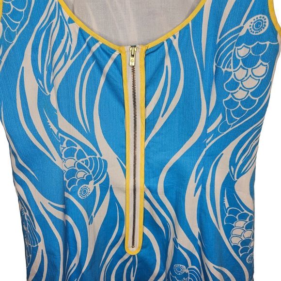 LILLY PULITZER Delia Shift Dress Resort White Joe Fish - Picture 4 of 10